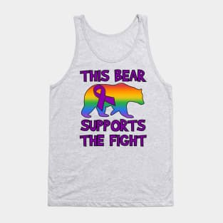 Support-Purple Ribbon Tank Top